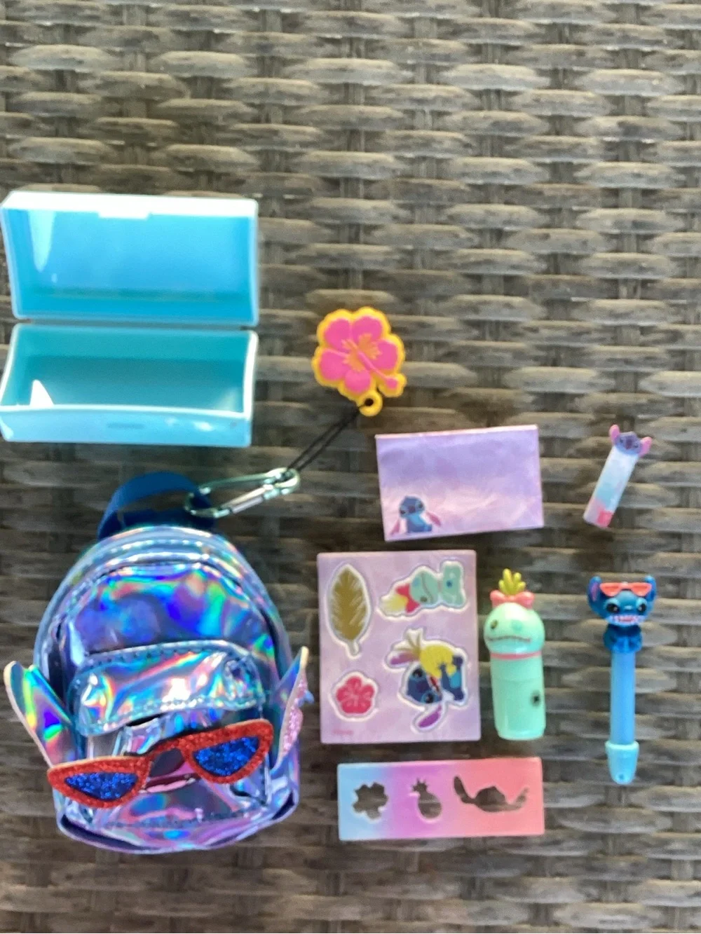 Real Littles Disney Stitch Backpack Holographic Design Keychain